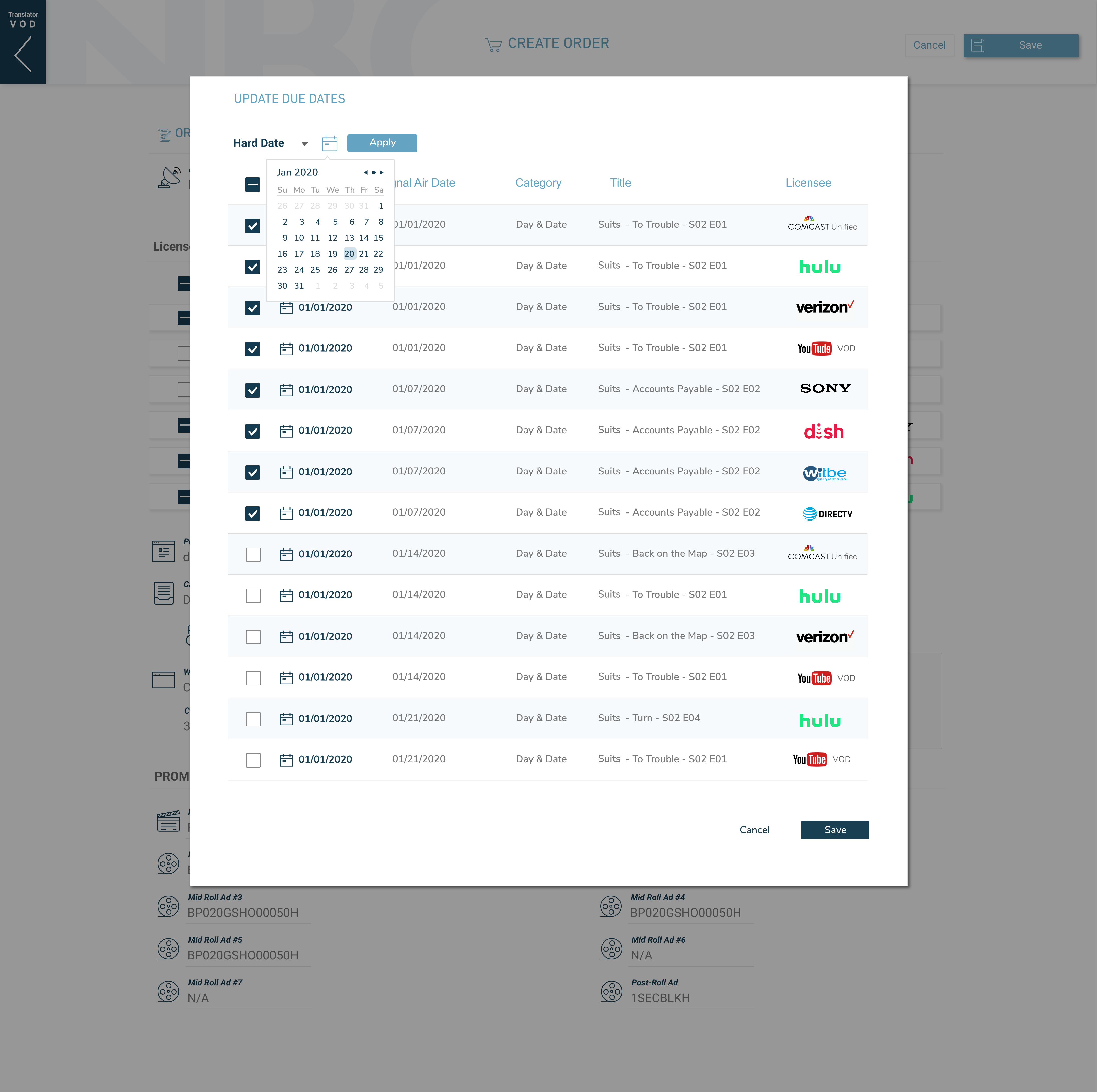 Business Group create order